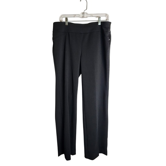 Nine West Pants - Nine West Womens Black Pull On Straight Leg Dress Pants Career‎ Size 12